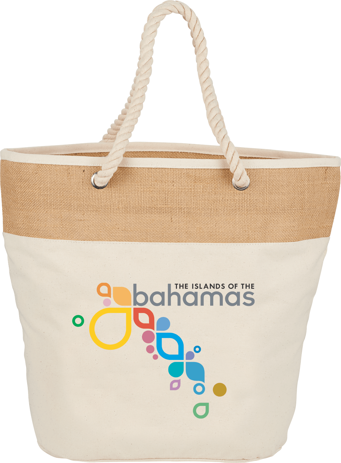 Leeds Jute Accent 12oz Cotton Canvas Rope Tote | PCNA