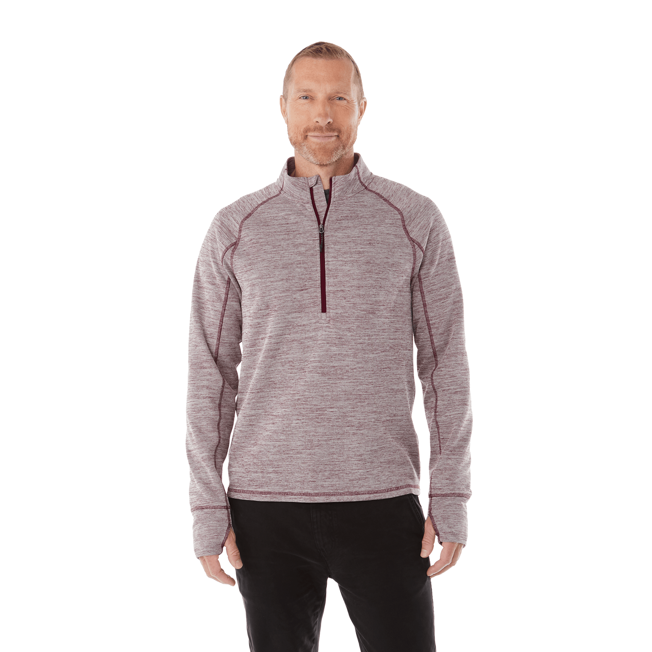 Men's CRANE Performance Knit Half Zip with Thumb Holes | PCNA