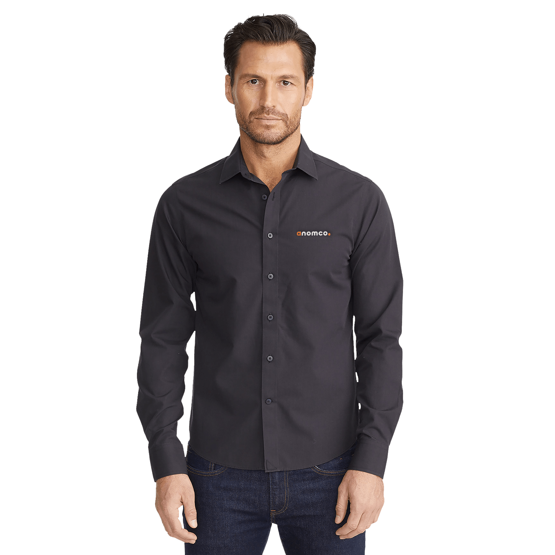 Men's UNTUCKit Black Stone Wrinkle-Free Long Sleeve Button