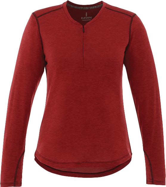 Women's QUADRA Long Sleeve Performance Quarter Zip Tee Shirt