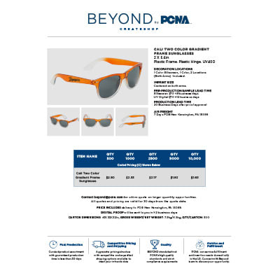 image of Two Color Gradient Frame Sunglass Flyer
