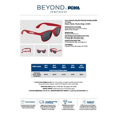 image of Solid Color Frame Sunglass Flyer