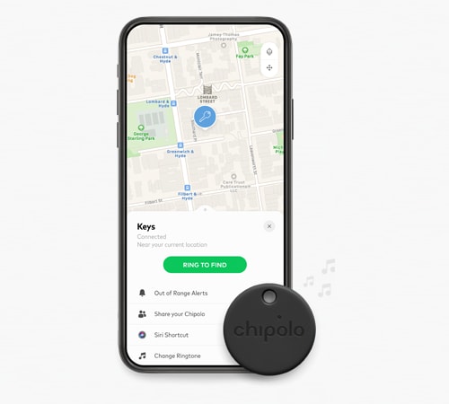 using chipolo mobile app to ring the chipolo device