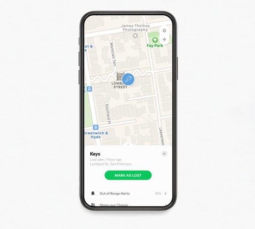using chipolo mobile app to track the last location of chipolo device