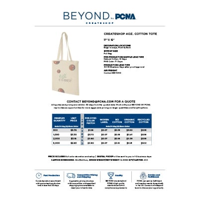 image of 4oz Cotton Tote Flyer