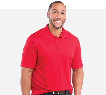 An image of a man wearing polo t-shirt