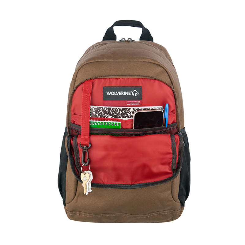backpack with red interior that fits laptop