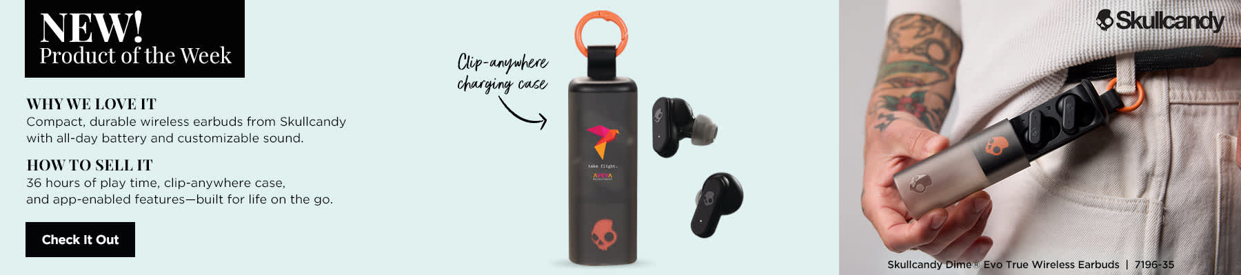 The image appears to be promoting a new product of the week. Check it out