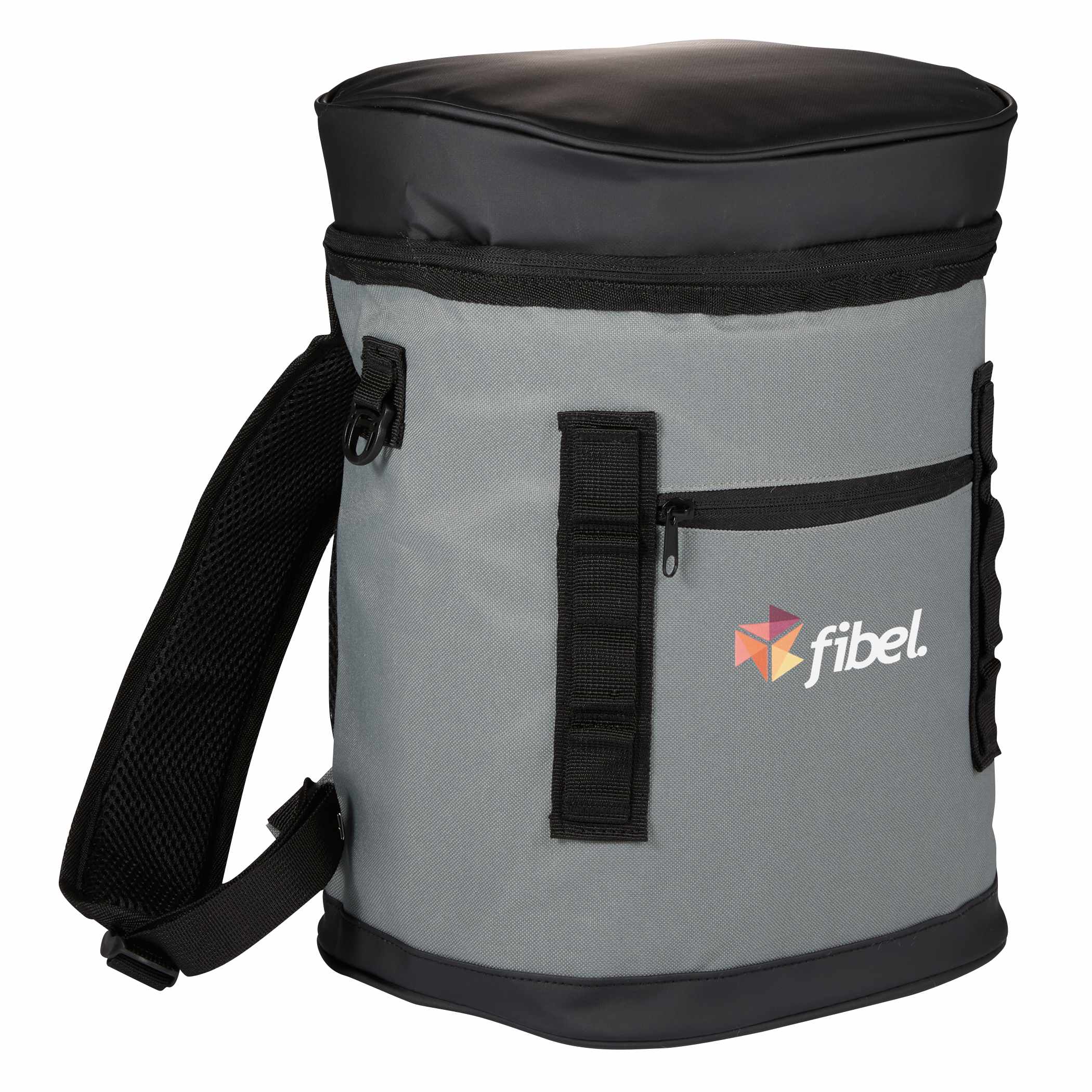 Premium 20 Can Backpack Cooler — Black (BK) (front)