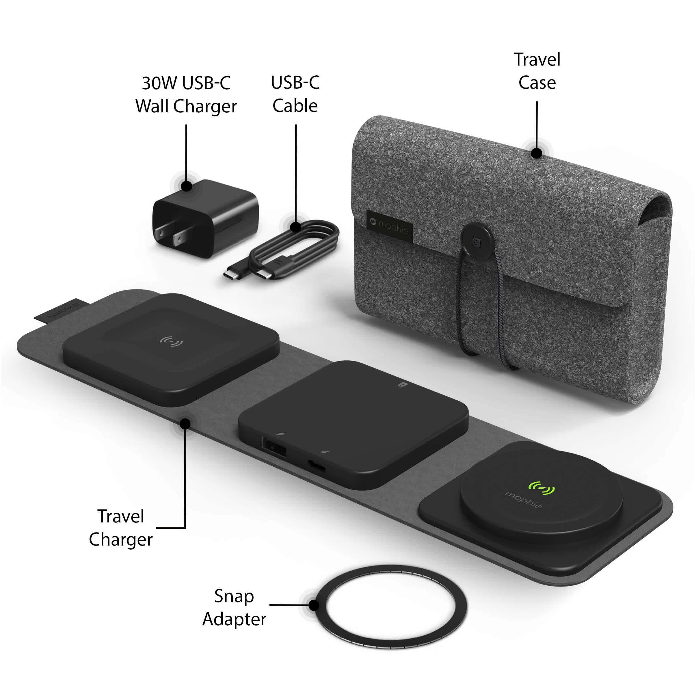 スマホアクセサリー mophie snap+ multi-device travel charger mophie Snap+ Multi-Device Travel Charger | PCNA