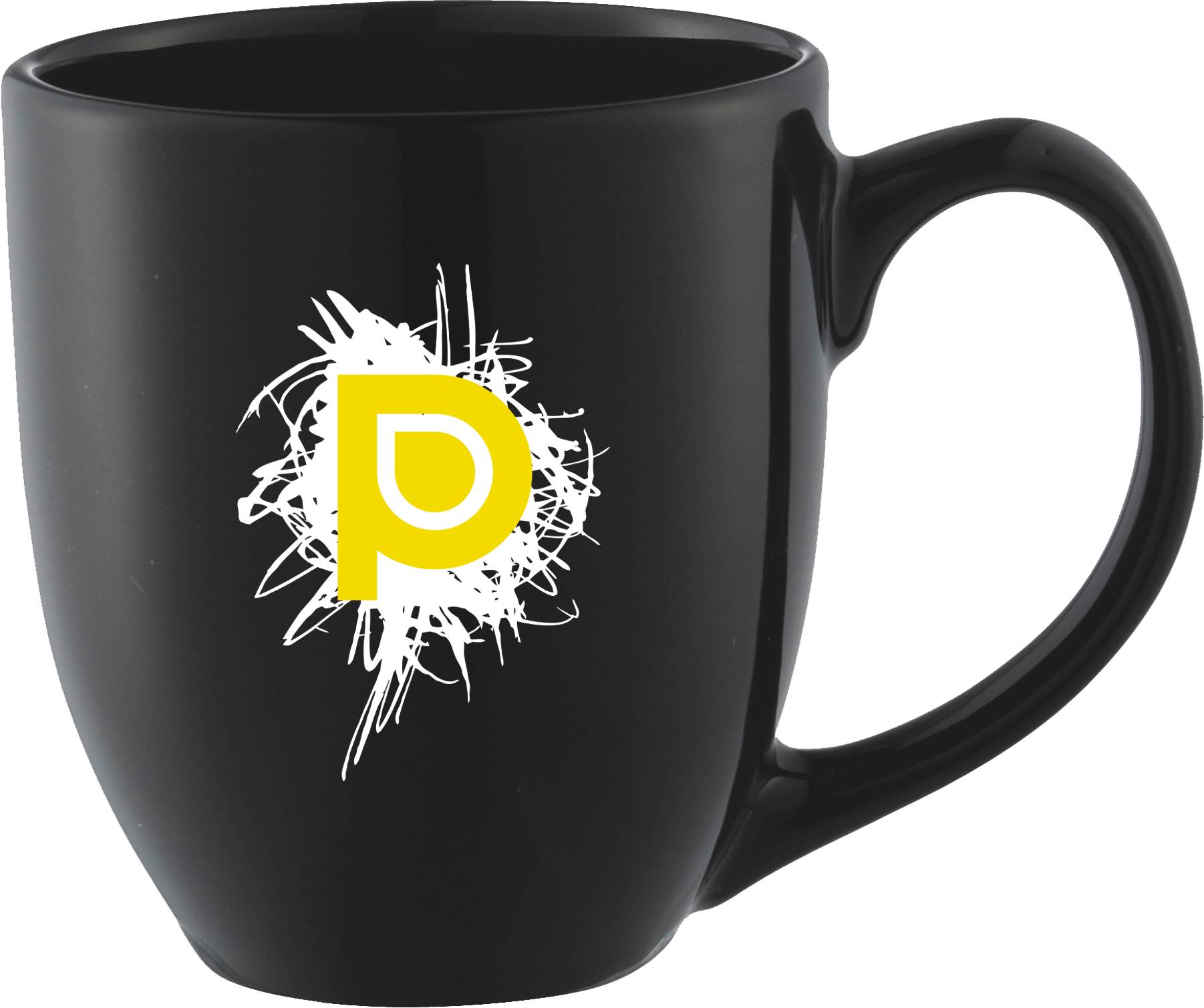 Zapata 15oz Ceramic Mug — Black (BK) - PMS: Black (front)