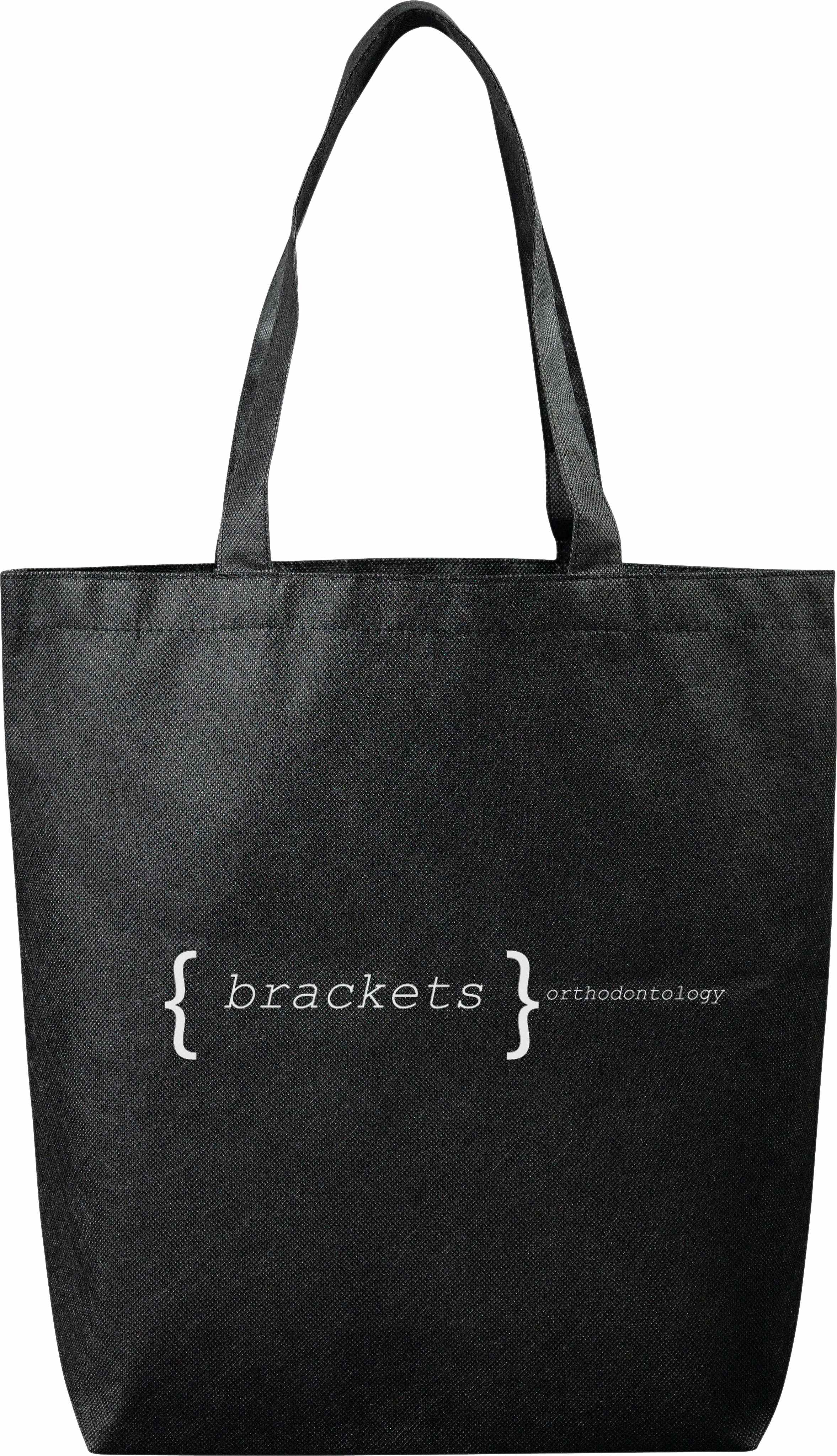 Eros Non-Woven Shopper Tote — Black (BK) (front)