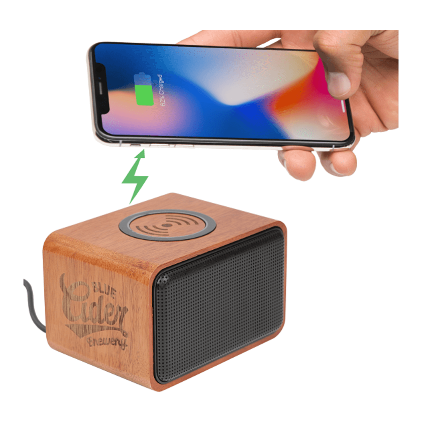 Q1 Wooden Mini Portable Mega Bass Wireless Bluetooth Speaker(Red), ZA