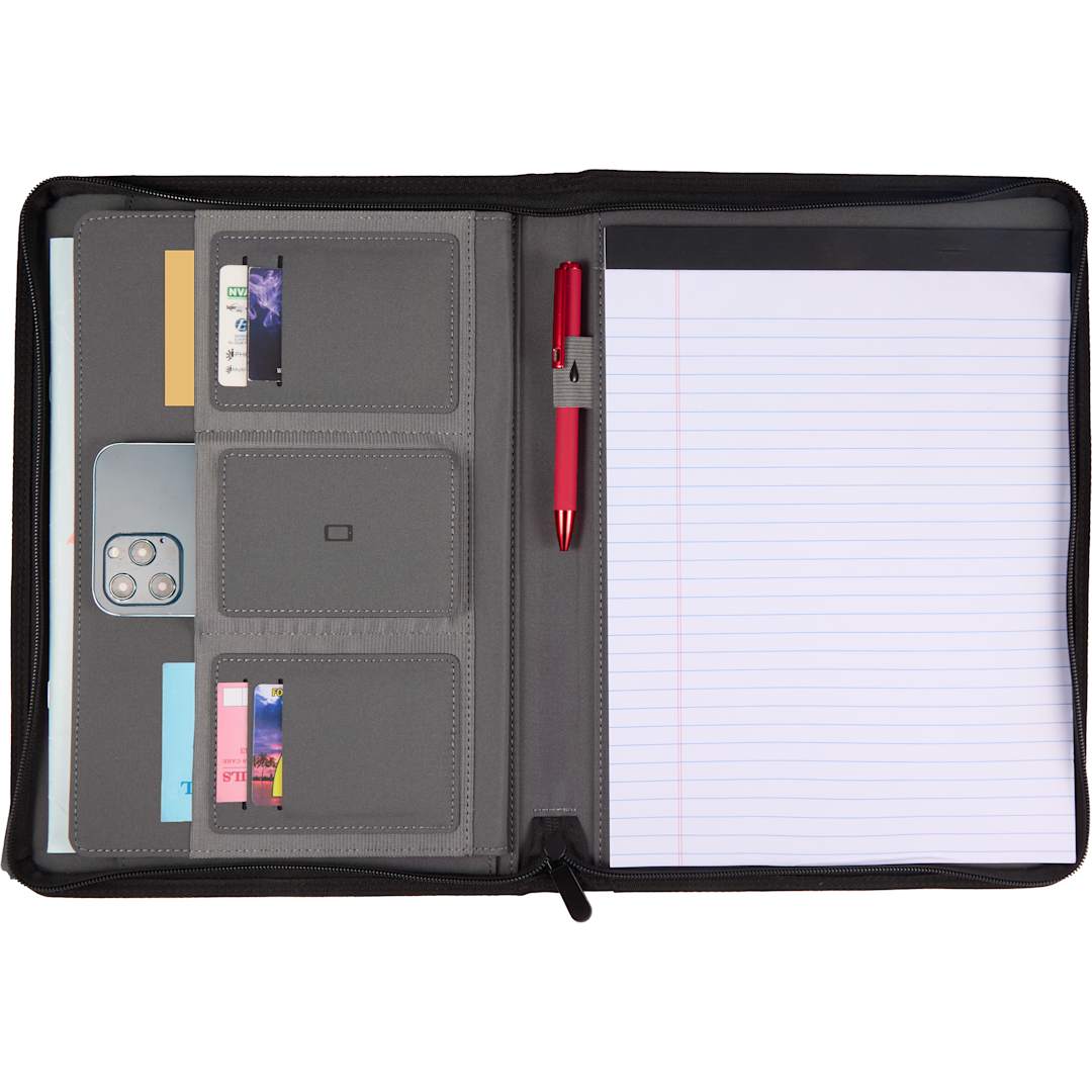 Puffer  Zippered Padfolio with FSC© Recycled Paper