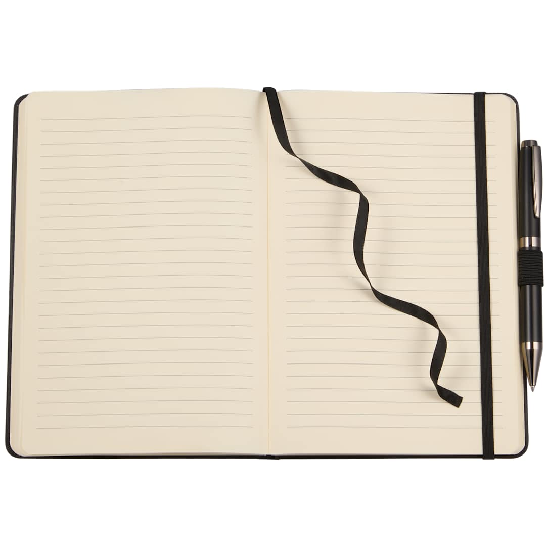 5.5" x 8.5" FSC® Recycled Ribbed Bound Journal