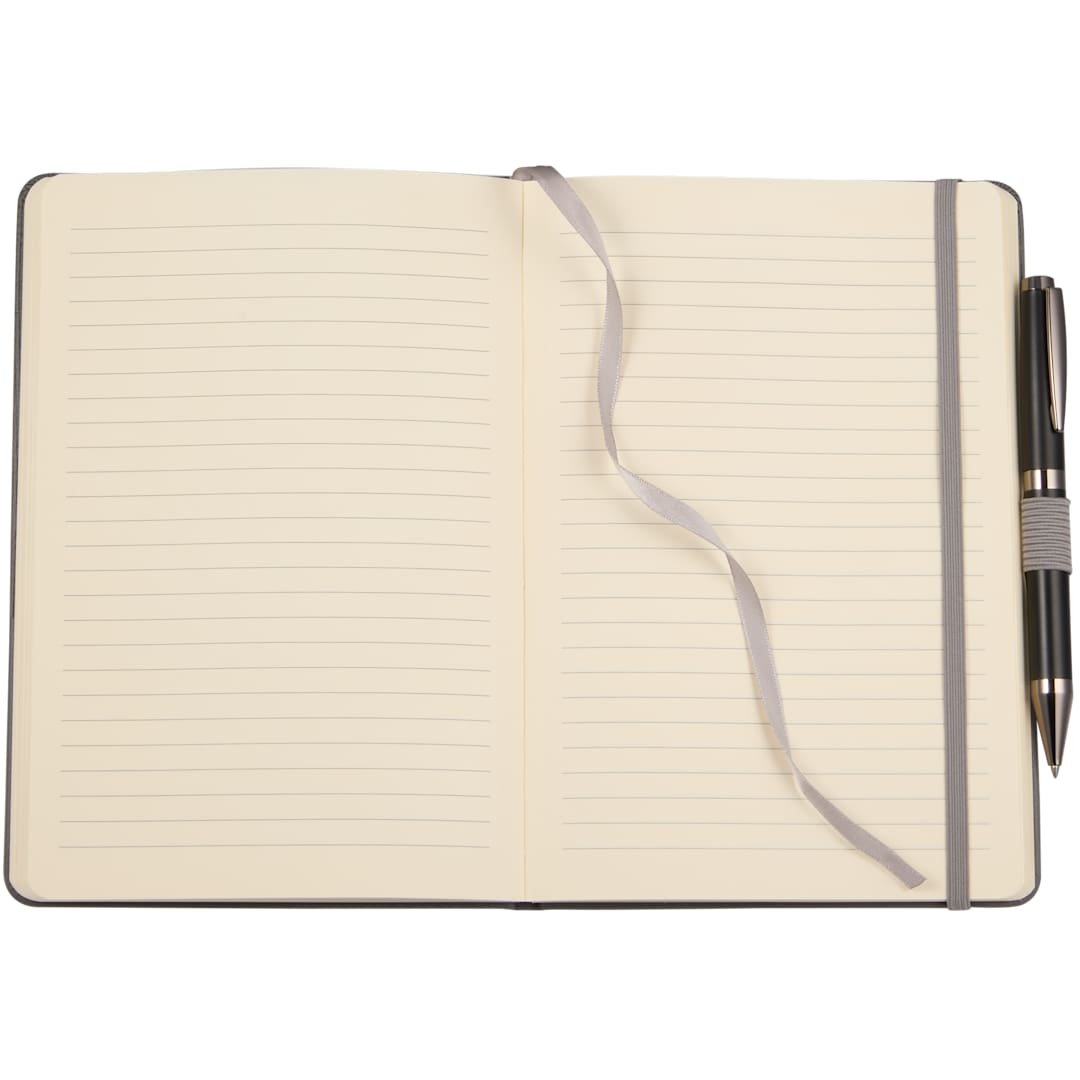 5.5" x 8.5" FSC® Recycled Ribbed Bound Journal
