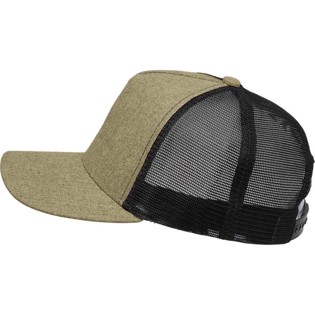 Recycled Cotton Canvas 5 Panel Mesh Back Ballcap