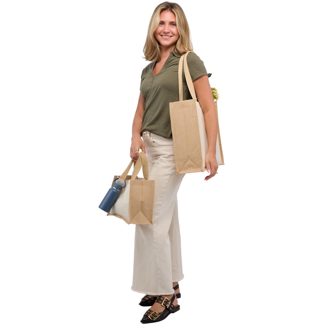 Sol Recycled Cotton & Jute Shopper Tote