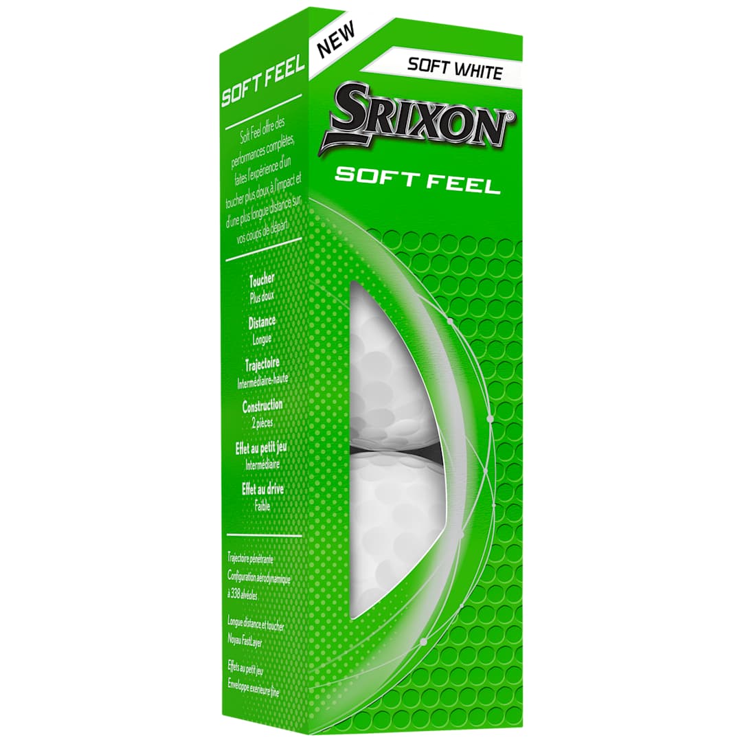 Srixon Soft Feel Golf Balls - 3 Pack in White (WH)