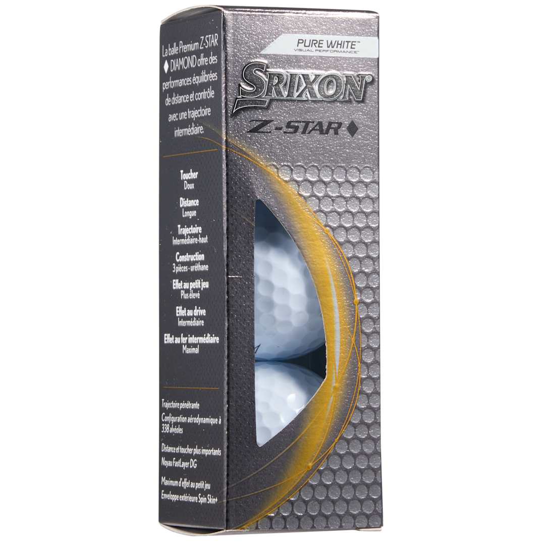 Srixon Z-STAR DIAMOND Golf Balls - 3 Pack in White (WH)