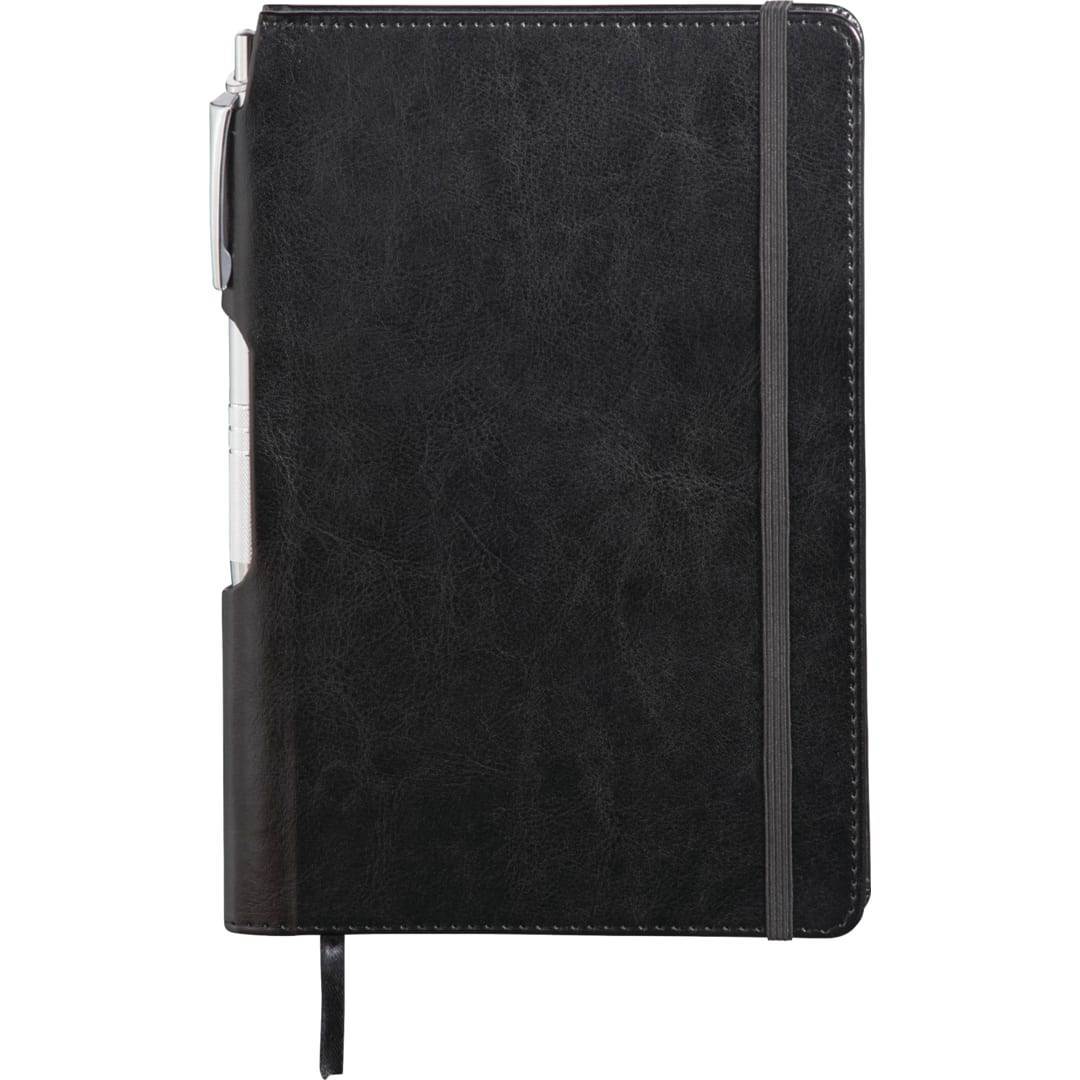 FSC® Mix 6" x 8.5" Viola Bound Notebook with Pen