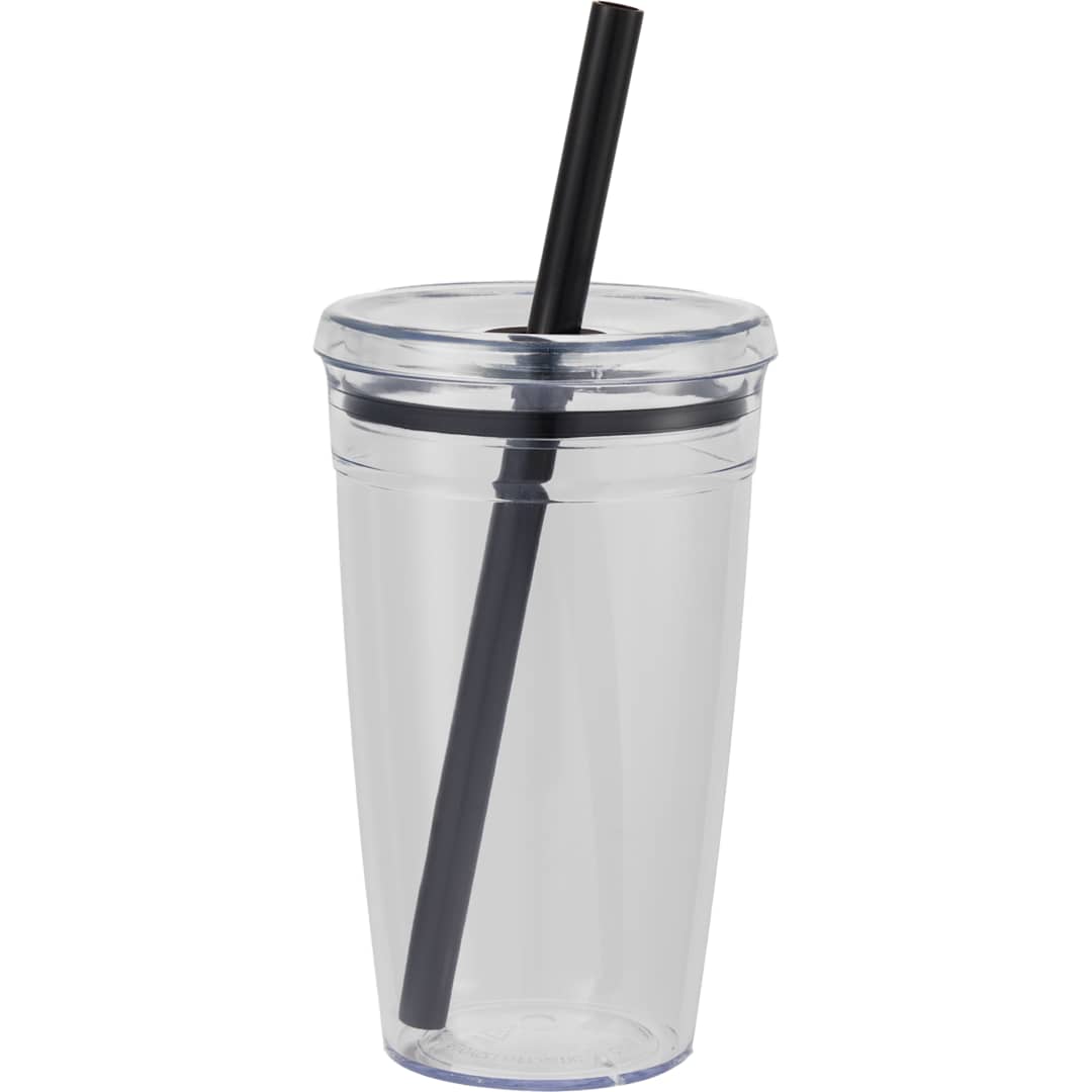 Anna Recycled Acrylic Tumbler w/ Straw 15oz