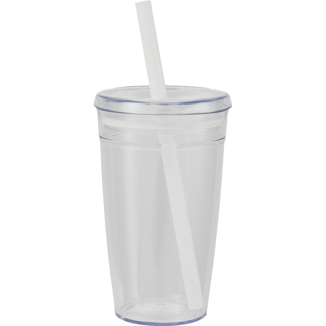 Anna Recycled Acrylic Tumbler w/ Straw 15oz