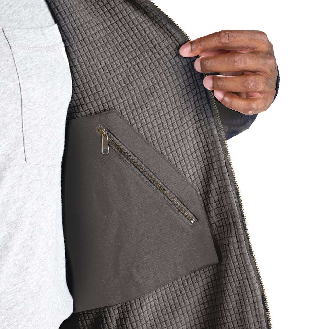 Berne Heritage Grid Fleece-Lined Zip Sweatshirt - Men's