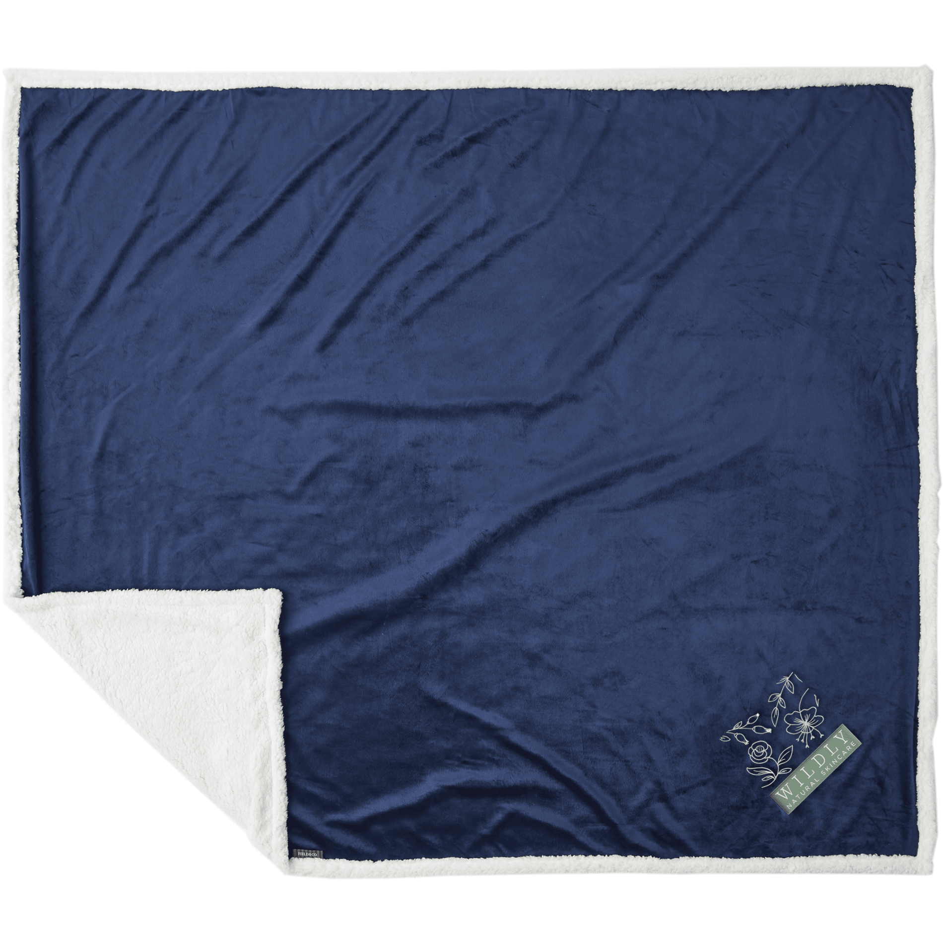 The Field & Co.® 100% Recycled PET Sherpa Blanket features an Eco friendly take on a classic look with timeless style. Super soft and cozy, a perfect luxurious comfort. Combines recycled polyester fleece with soft velour shell and recycled polyester Sherpa fleece backing with Field & Co.® vintage branding elements and details. Blanket measures 50"x60"x0.25" unfolded and 16"x11.5"x3" folded. Heighten your level of comfort by staying responsibly warm with this tremendous and innovative home blanket!
