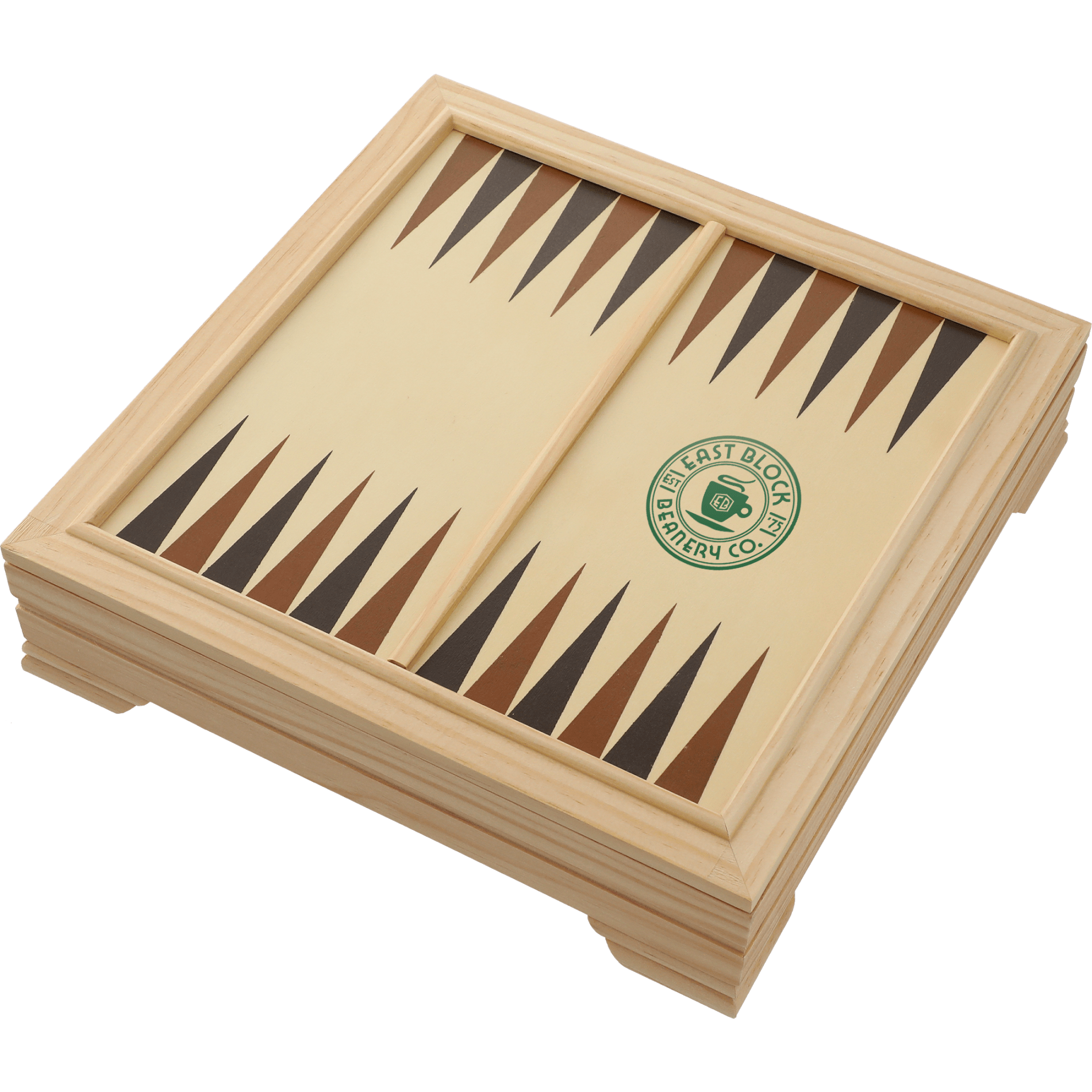 Set includes game boards (on both sides of the lid) and game pieces for checkers, chess and backgammon, 28 dominoes, cribbage board and pegs, a standard deck of cards, four dice, and an instruction booklet. All components store neatly in wooden case. Not designed for use by, or intended for children ages 12 and under.