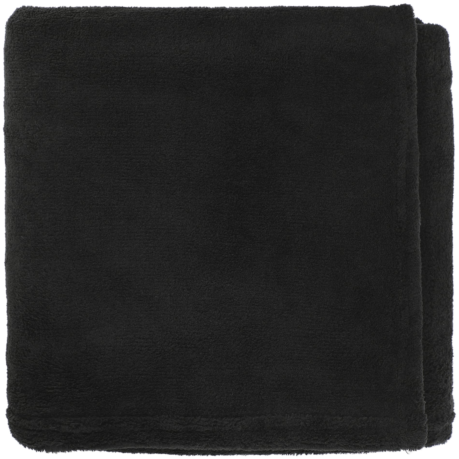 Micro Coral Plush Blanket — Black (BK)