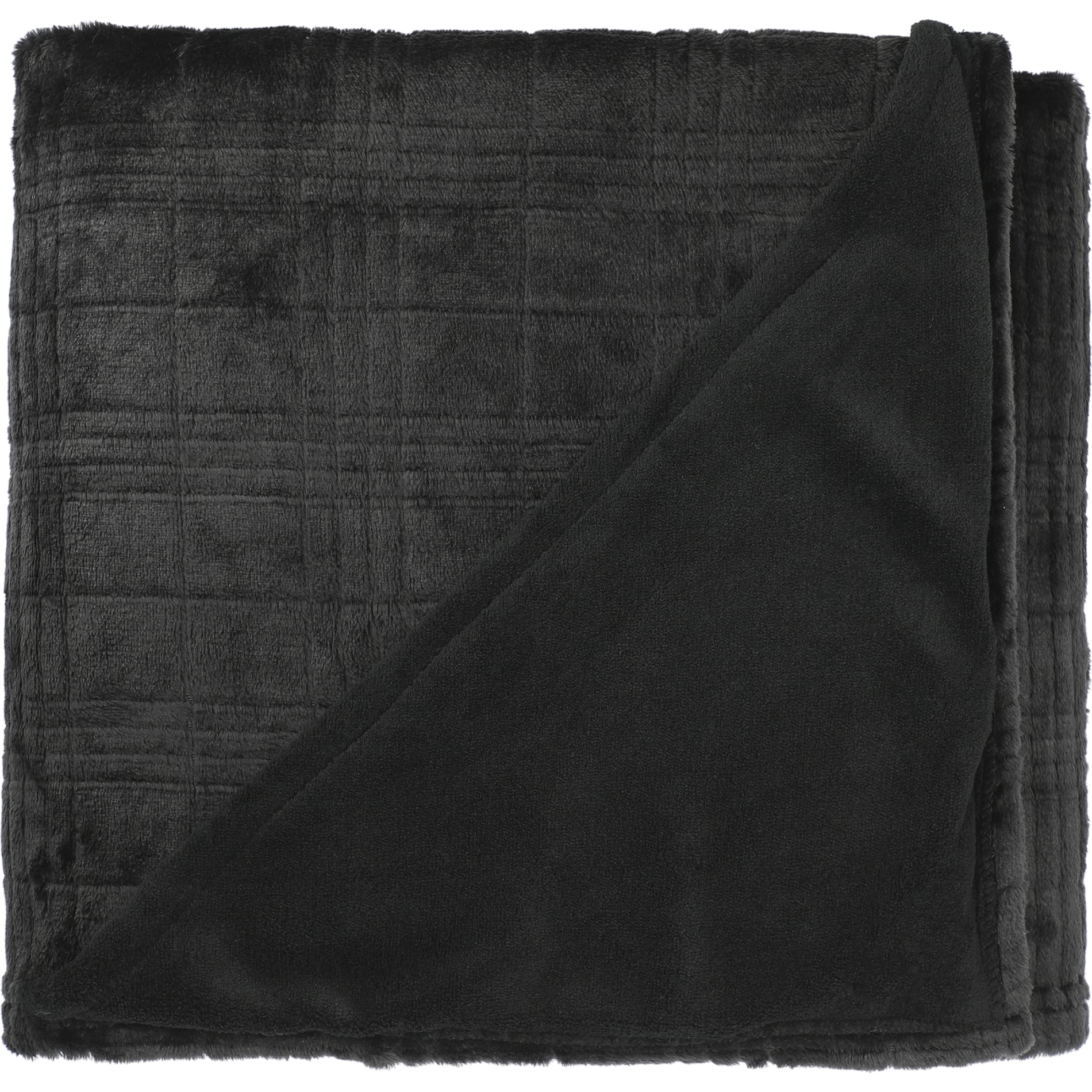 Luxury Comfort Flannel Fleece Blanket — Black (BK)