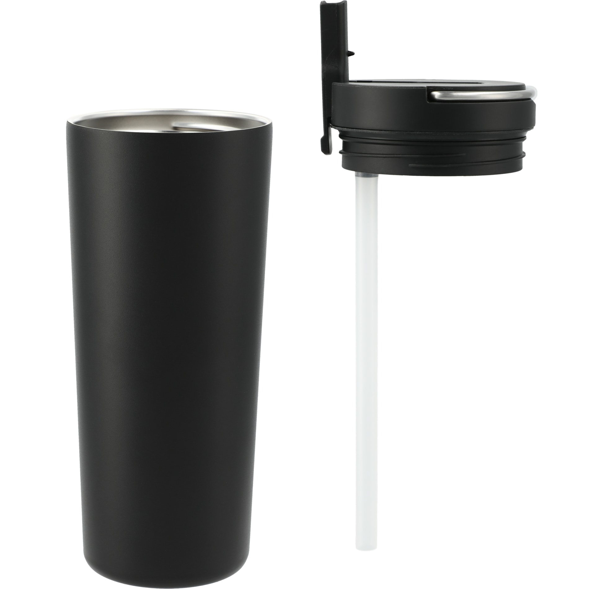 Thor Copper Insulated Tumbler 24oz Flip Straw Lid — Black (BK)