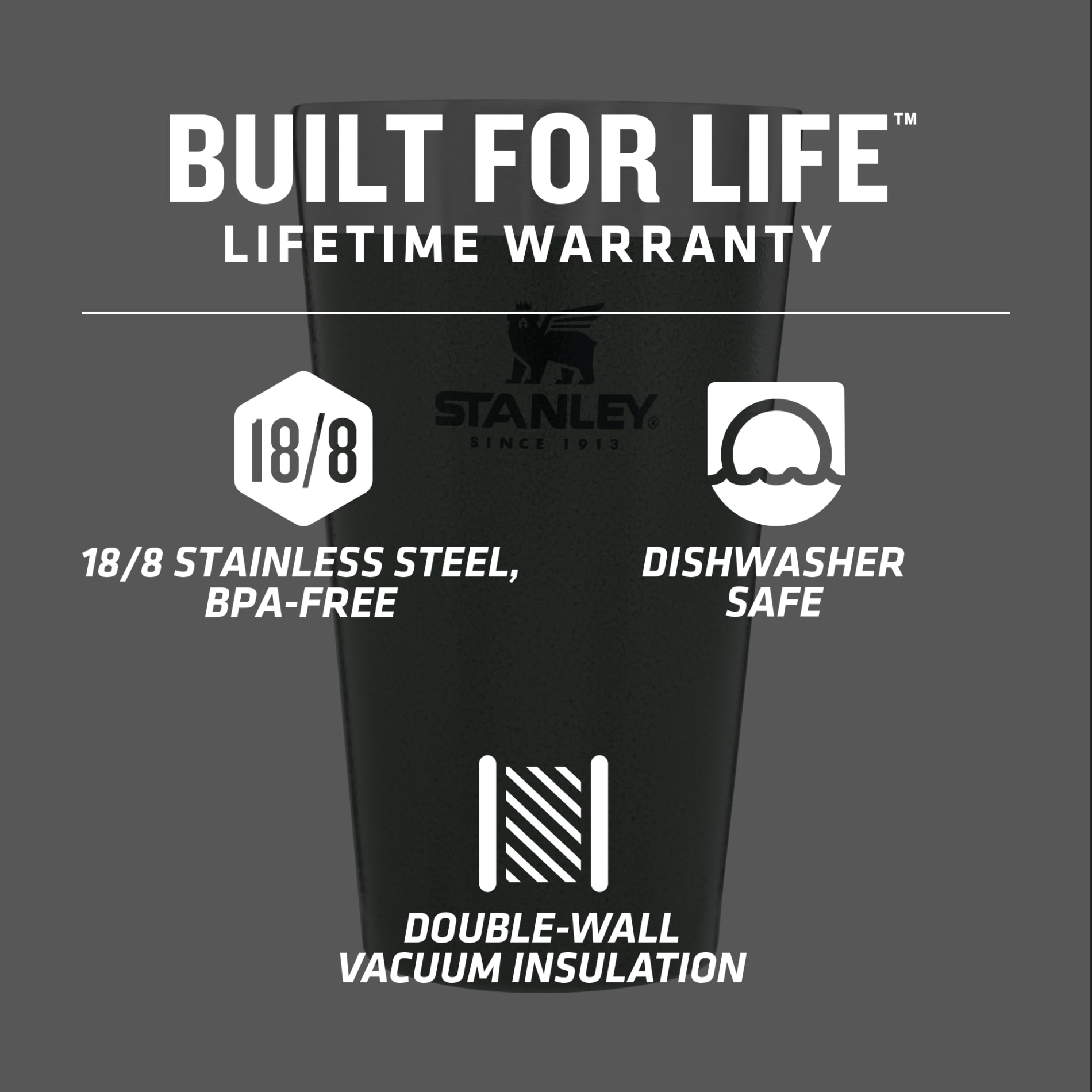 Stanley Stay-Chill Stacking Pint 16oz — Green (GR)