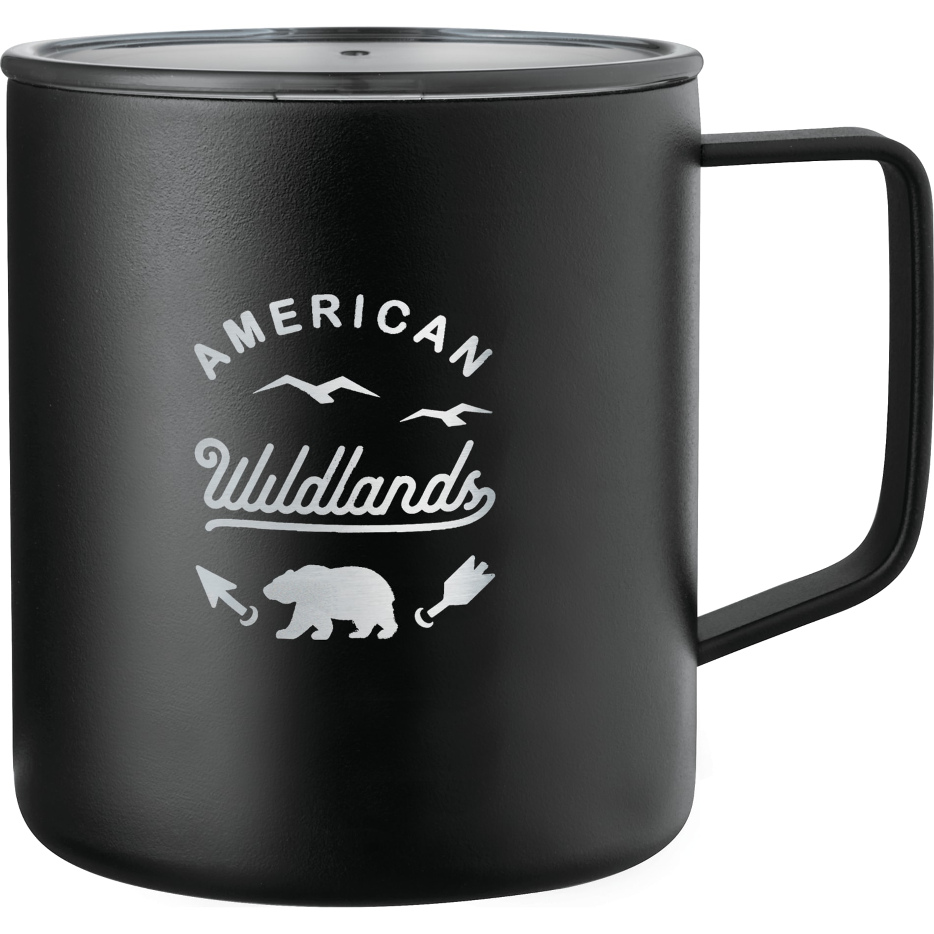 Rover Copper Vac Camp Mug 14oz – Powder coated — Black (BK)