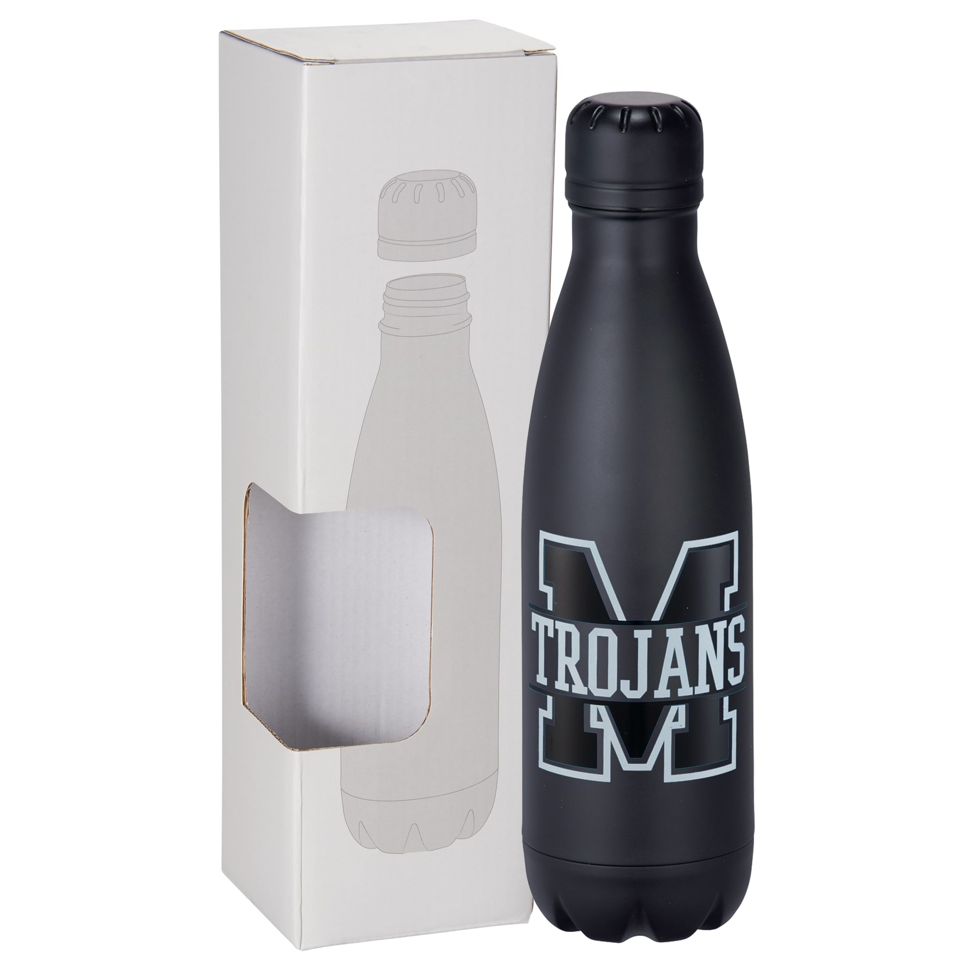 Copper Vacuum Insulated Bottle 17oz w/ Window Box — Black (BK)