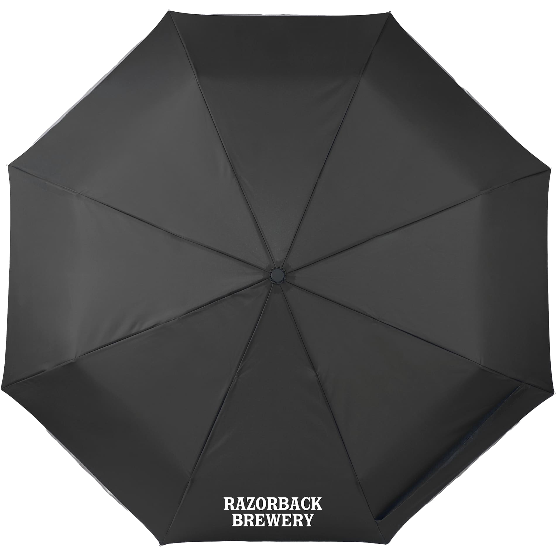 48" RPET Umbrella w/ Reflective Trim — Black (BK)