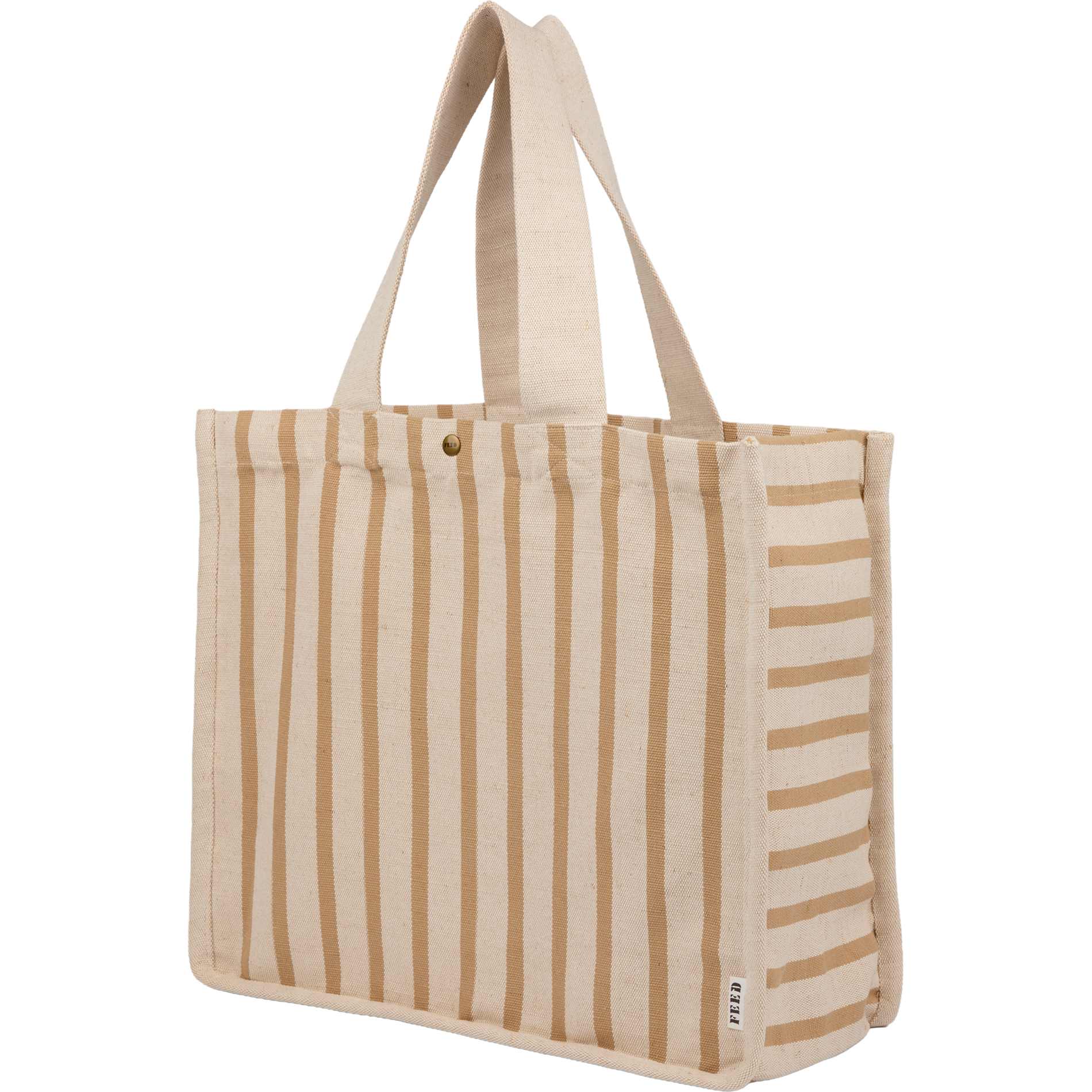 FEED Cotton and Jute Striped Tote