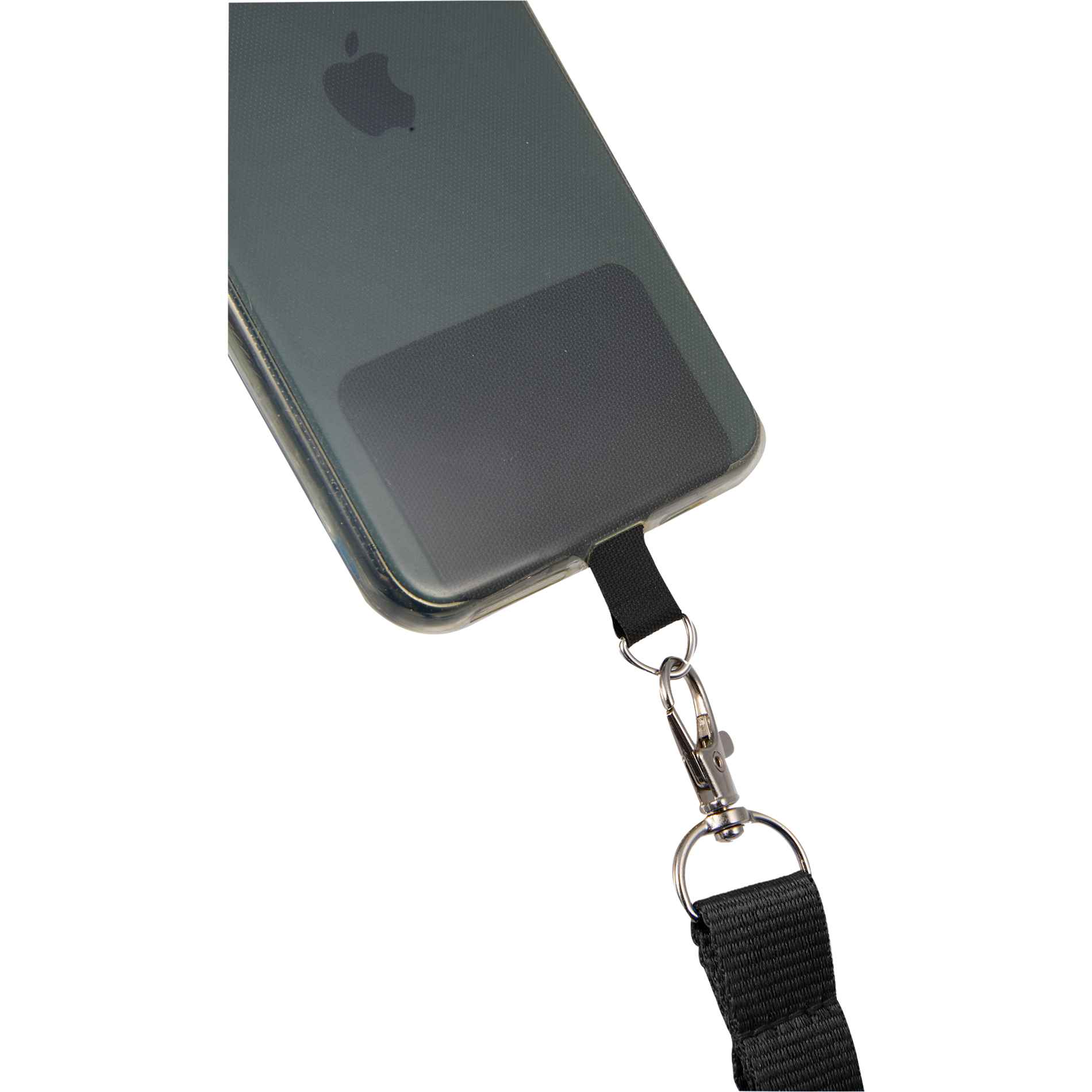 Adjustable Recycled Phone Lanyard — Black (BK)