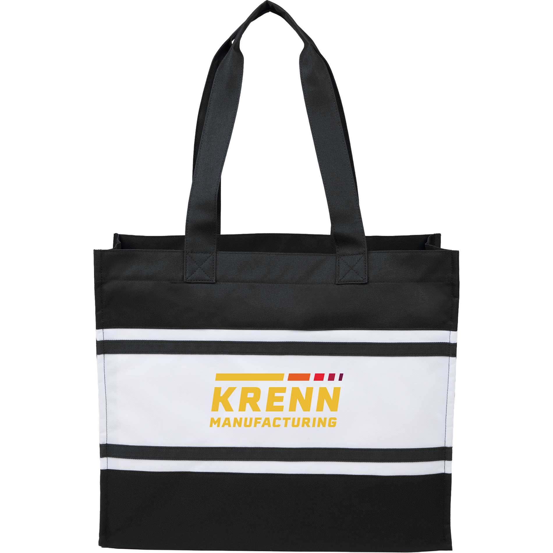 Varsity Box Tote — Black (BK)