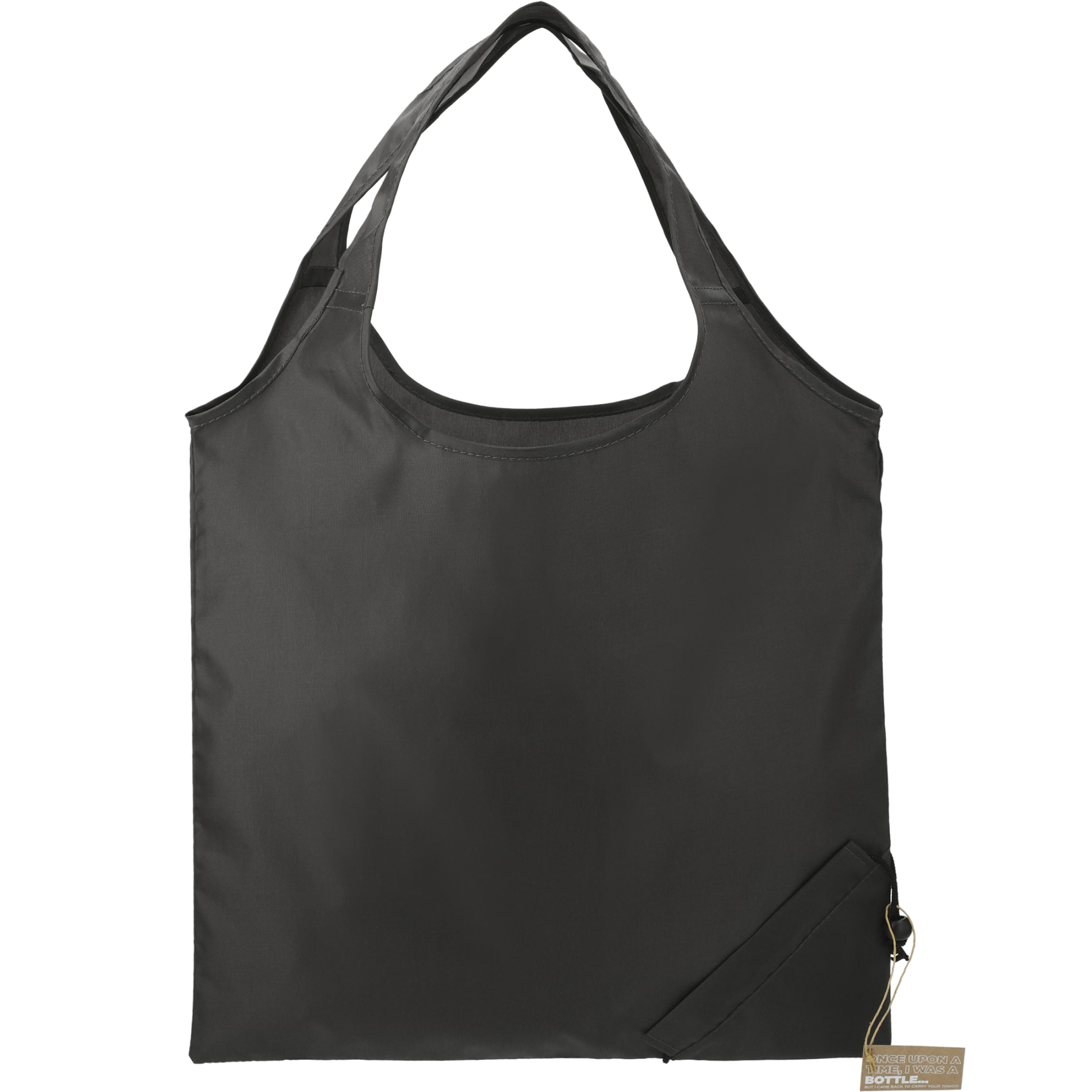 Bungalow RPET Foldable Shopper Tote — Black (BK)