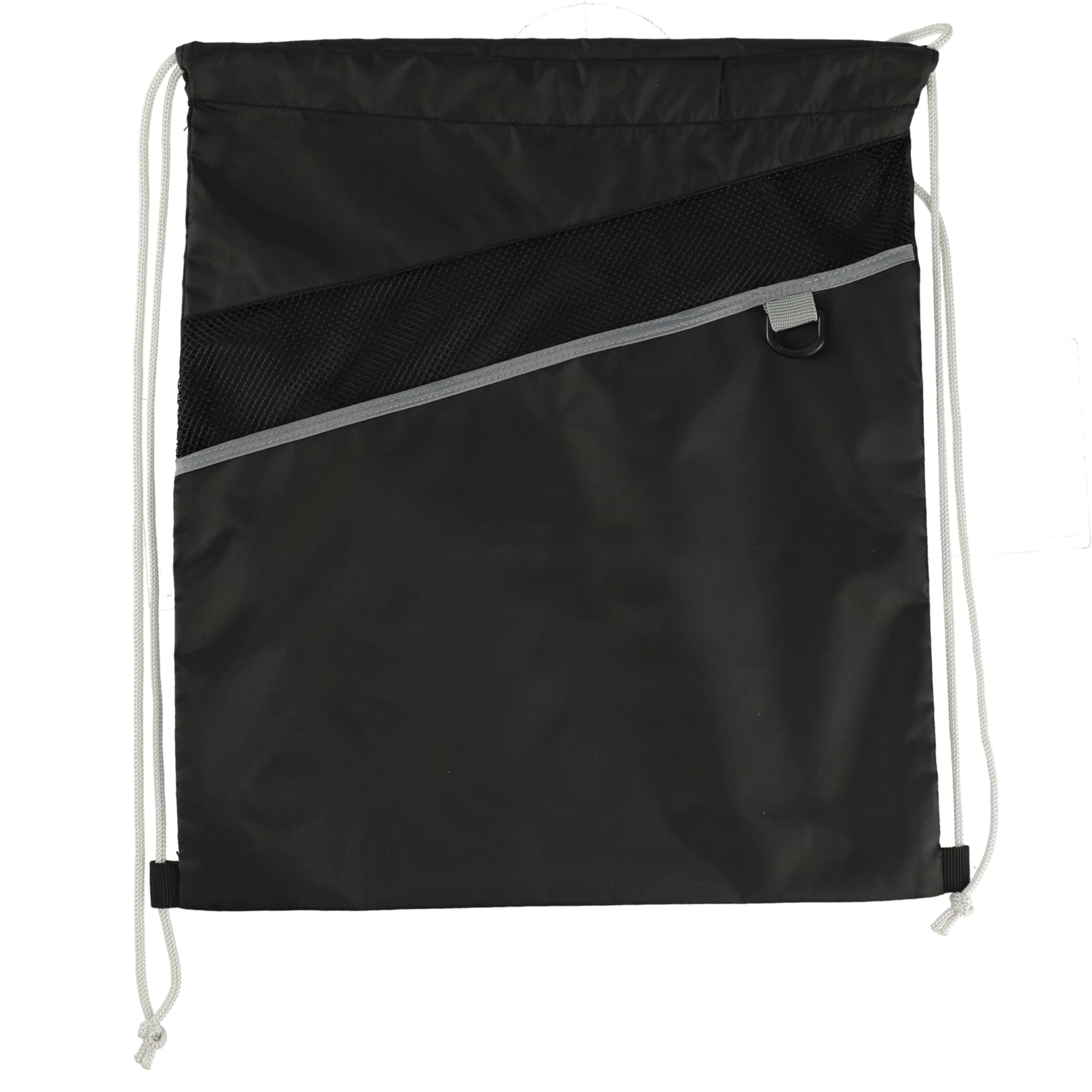Combo Recycled Drawstring Bag — Black (BK)