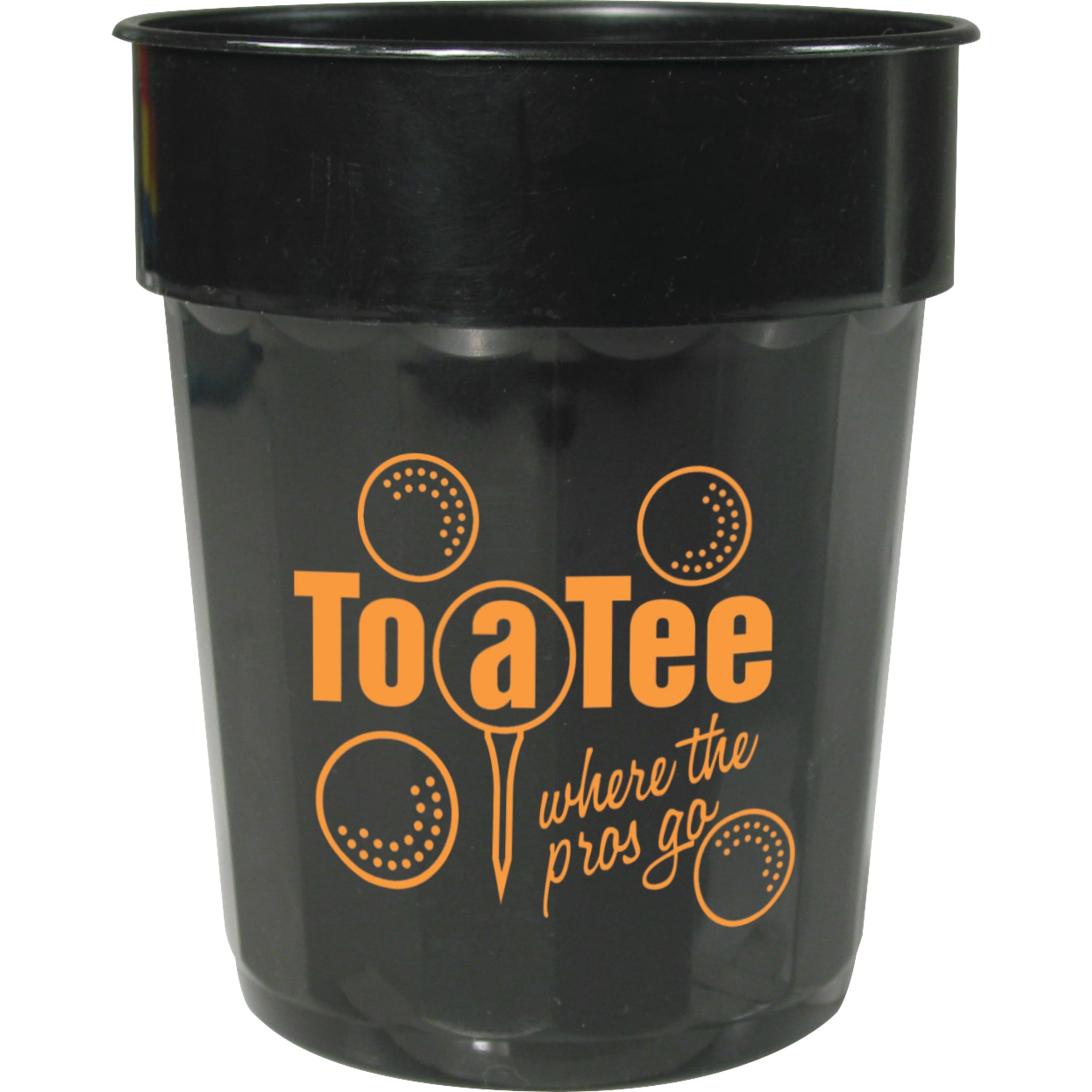 Fluted 16oz Stadium Cup — Black (BK)