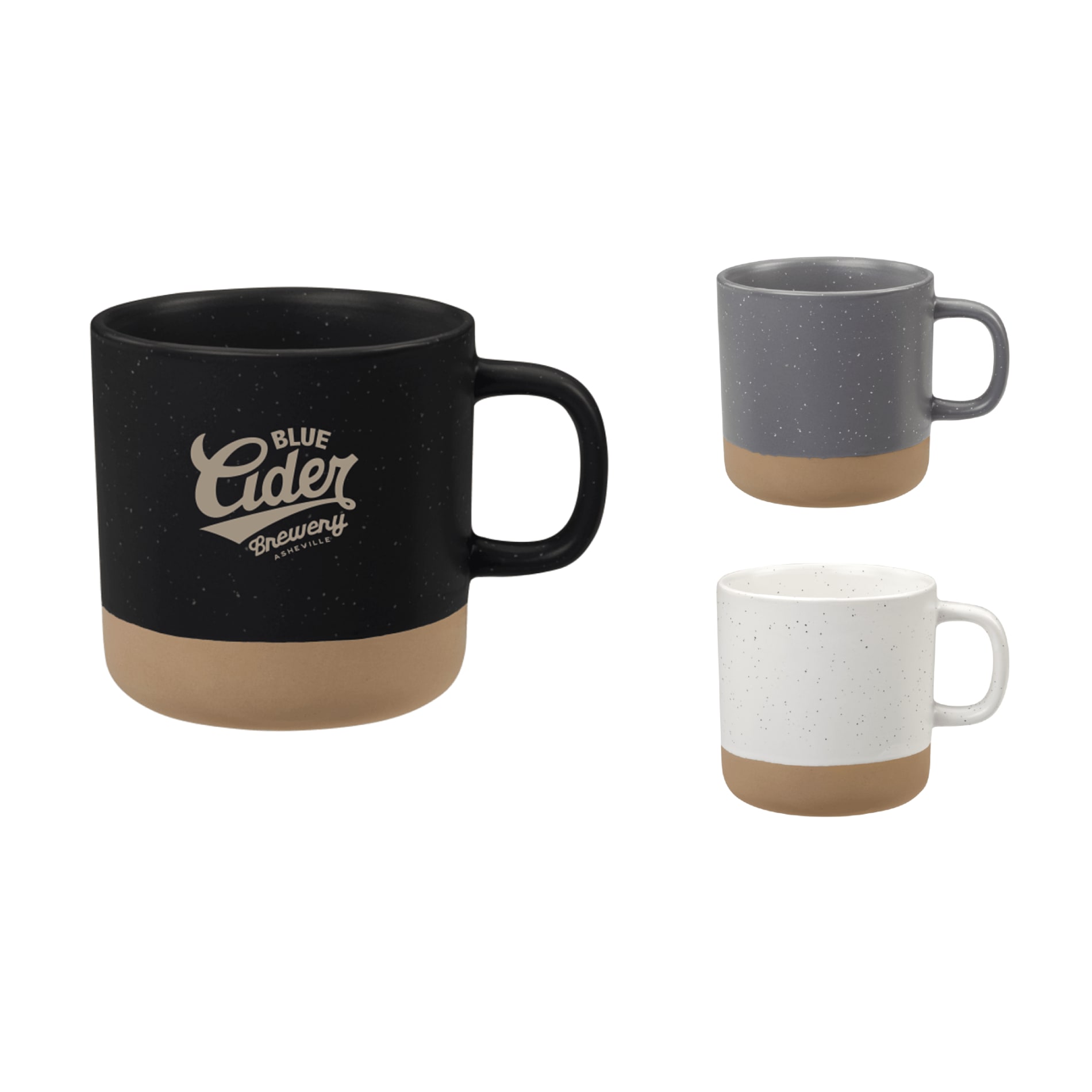 Santos 12oz Ceramic Mug — Black (BK)