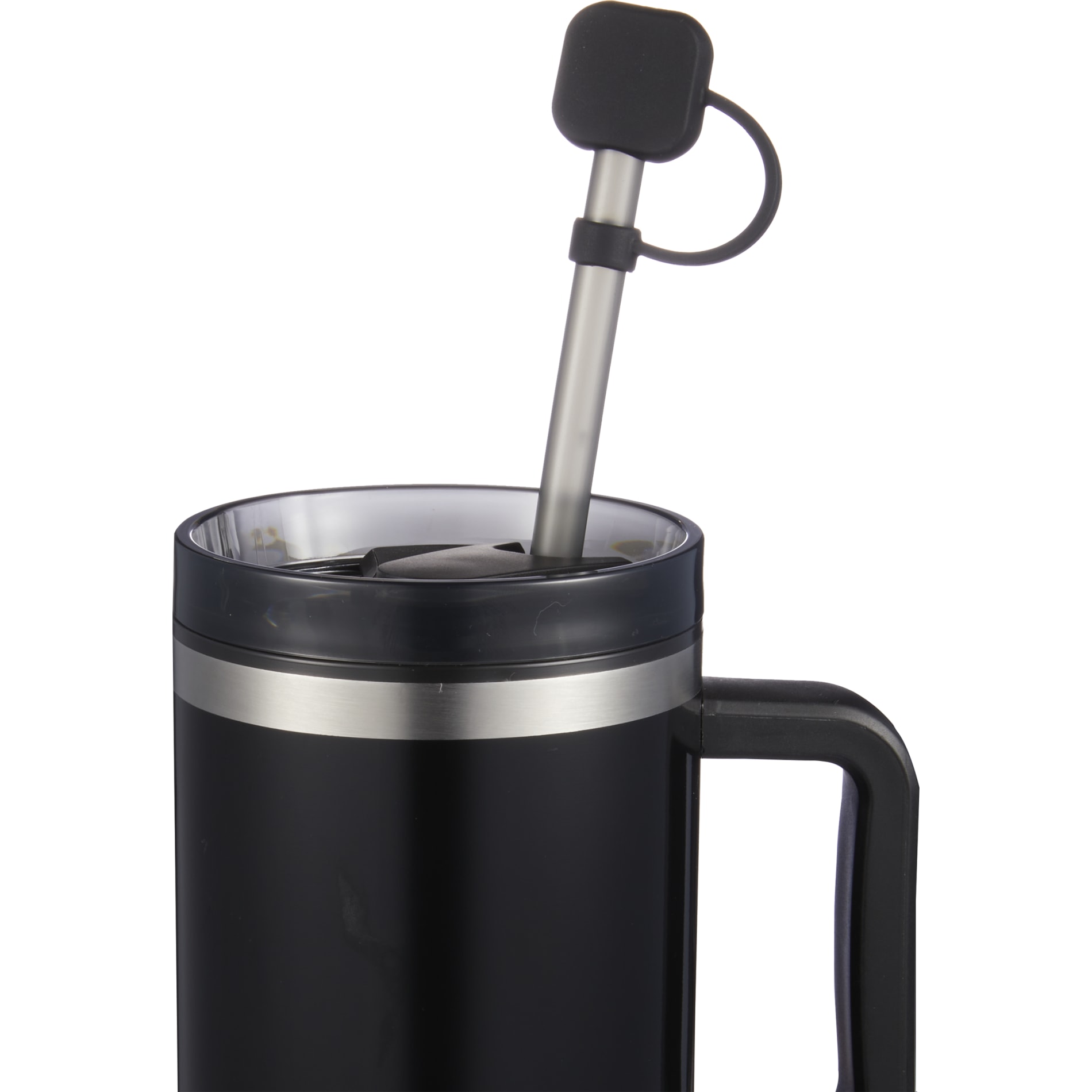 Silicone Straw Topper — Black (BK)