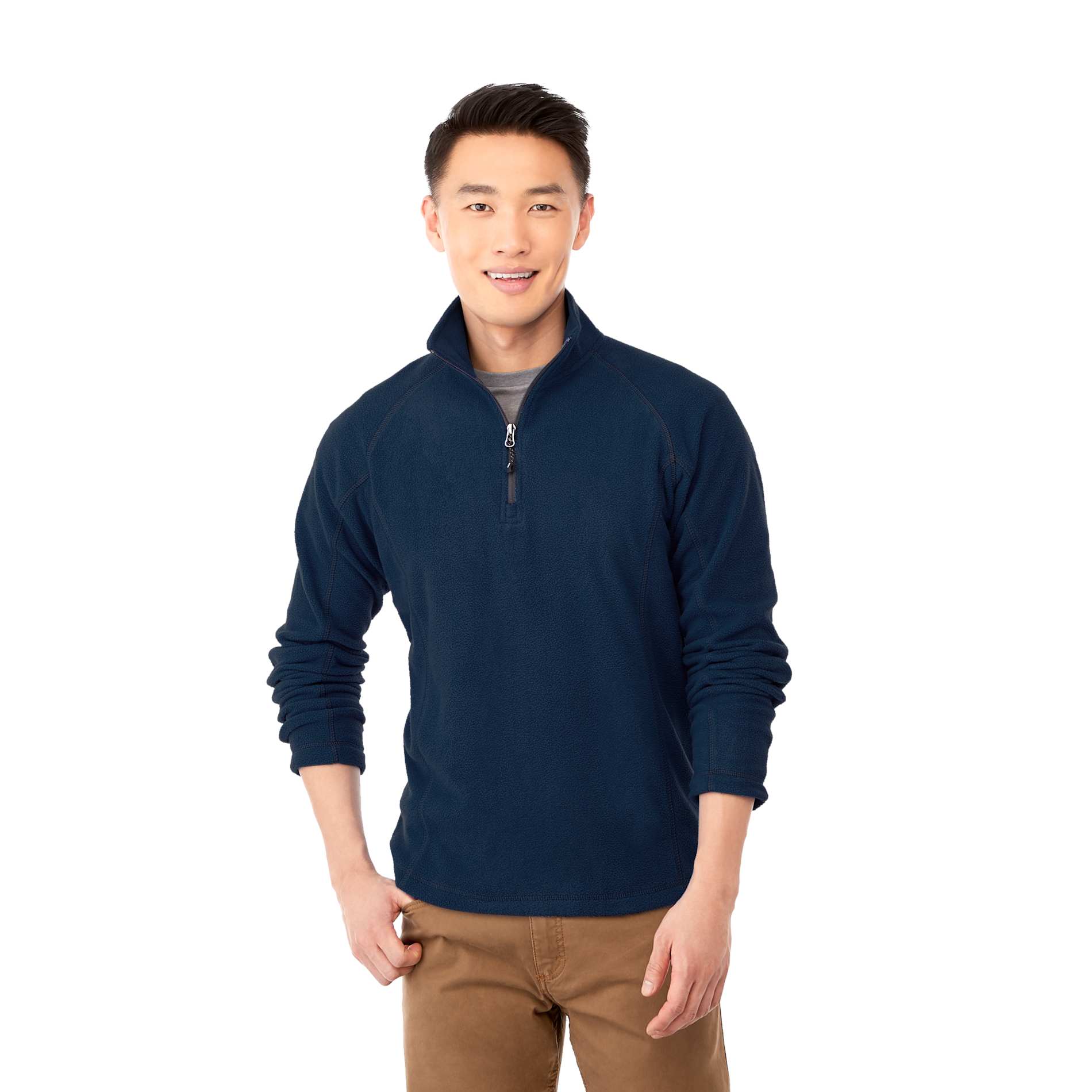 Men's BOWLEN Polyfleece Qtr Zip, custom hoodie or sweatshirt with logo imprint 12