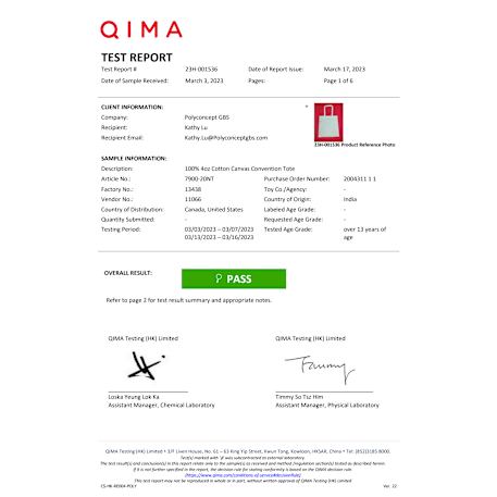 100% 4oz Cotton Canvas Convention Tote