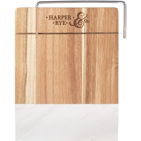 Marble and Acacia Wood Cheese Cutting Board