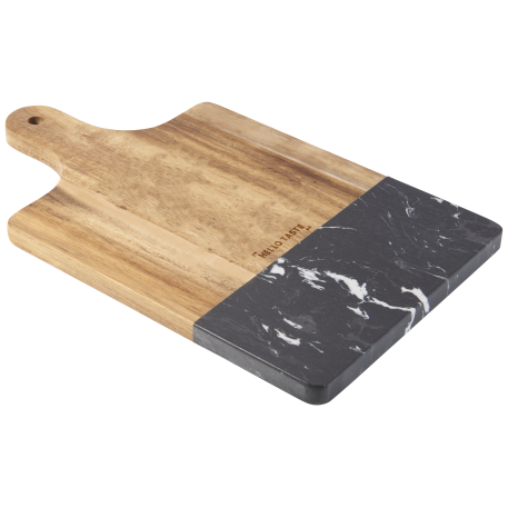 Black Marble and Wood Cutting Board