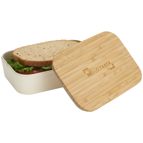 Bamboo Fiber Lunch Box with Cutting Board Lid